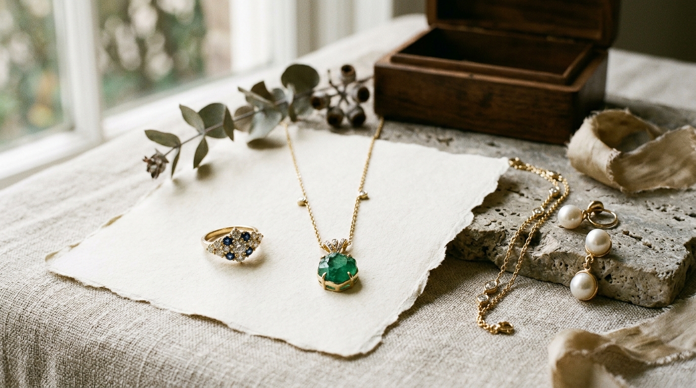 Jewelry trend editorial layout